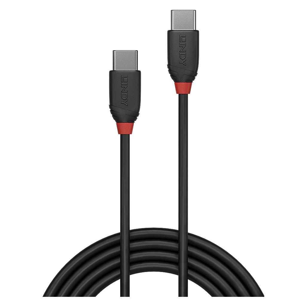 Lindy Black Line (0.50 m, USB 3.2 Gen 2, 60 W) (36905)