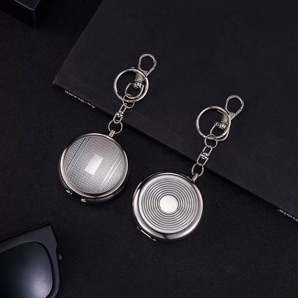 INF Cendrier Portable en Acier Inoxydable avec Porte-Clés - Mini et Pratique