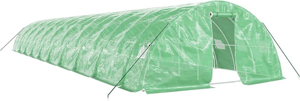 vidaXL Serre avec cadre en acier vert 100 m² 20x5x2,3 m