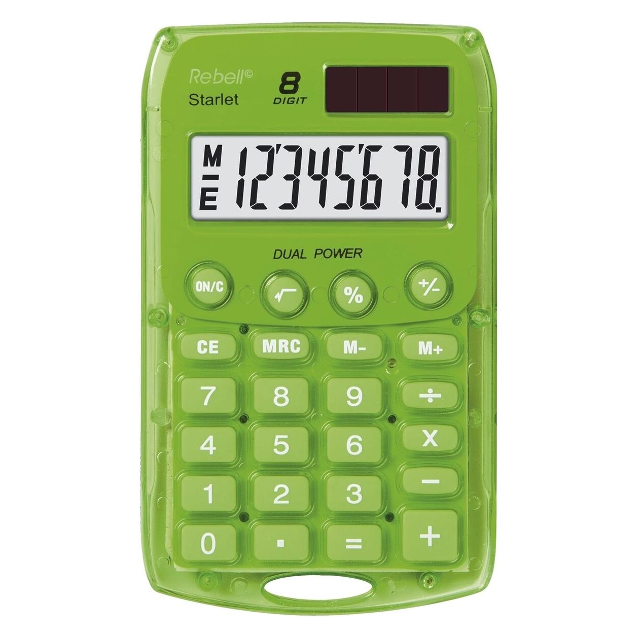Rebell Starlet GR Taschenrechner Tasche Einfacher Taschenrechner (Batteriebetrieb, Solarenergie) (8595179504791)
