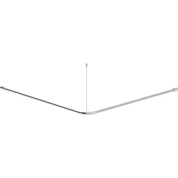 Neuesbad Duschvorhang Stange Funktion Dia.22 1200x1200mm, Polished NB1DENIL0DZ21