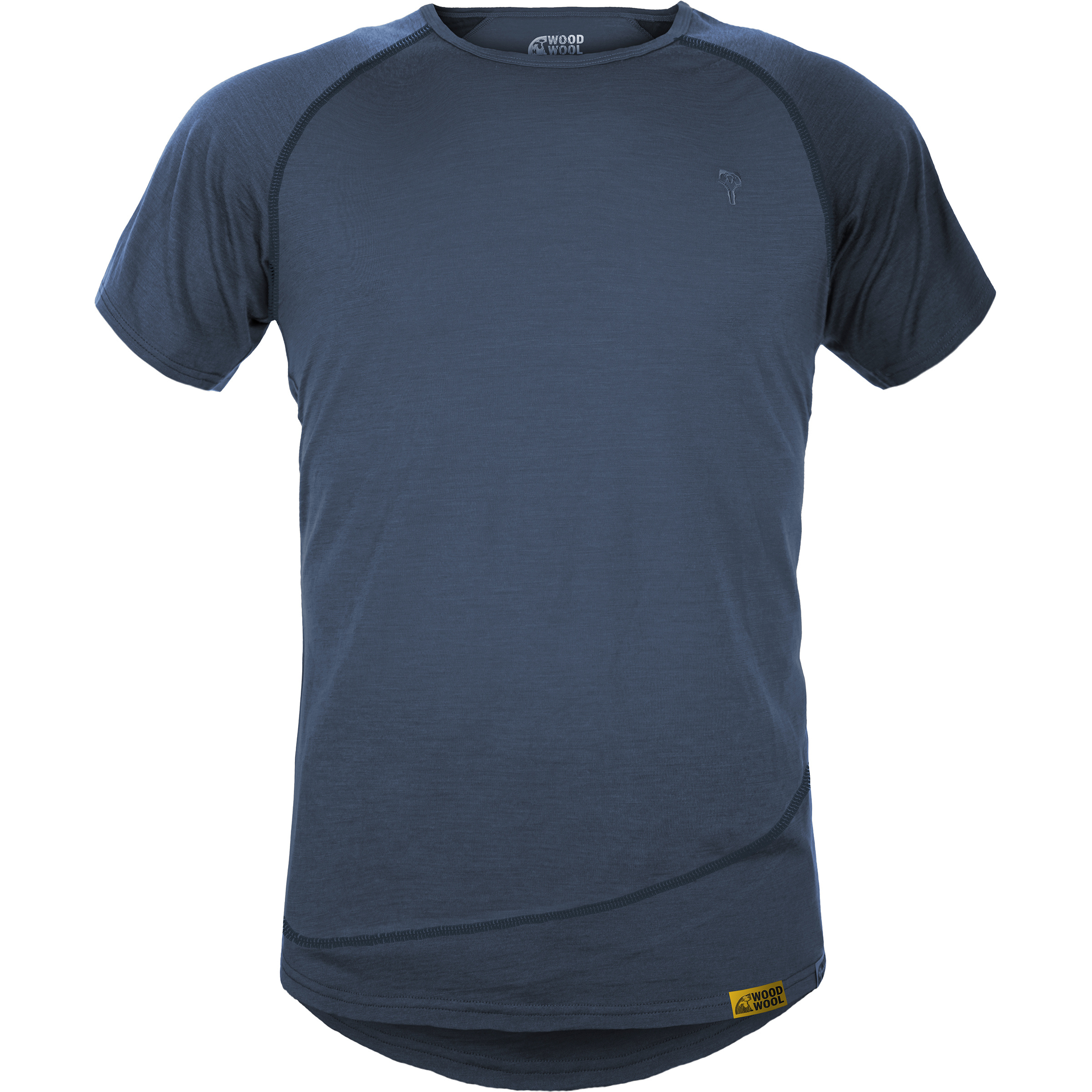 Grüezi Bag Mr. Pike WoodWool Herren T-Shirts blau Größe M Trekking Hautfreundlich Merinowolle | Lyocell (Tencel)