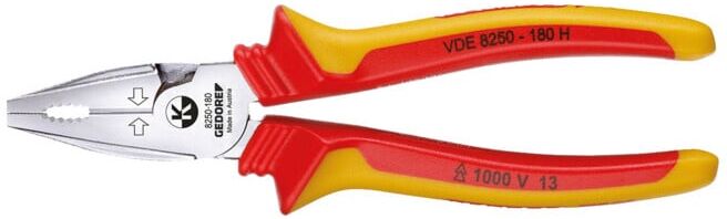 Pince combinée Gedore VDE Power avec manchons isolants VDE 180 mm (1550950)