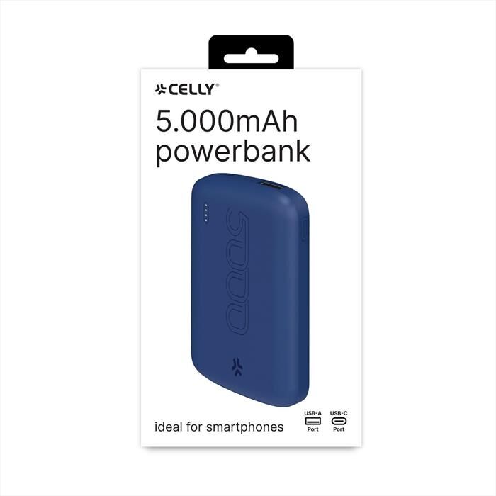 CELLY Pbe5000evobl Powerbank 5000 Mah-blu