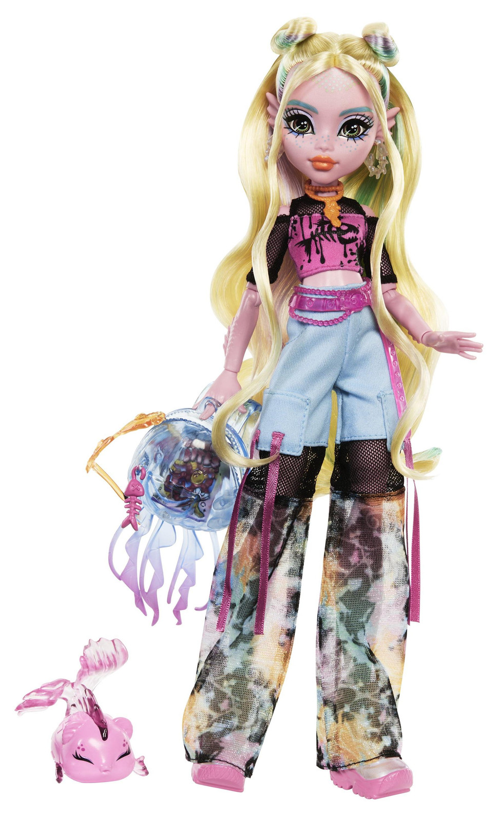 Monster High Lagoona Blue fashionpop met huisdier Neptuna en accessoires