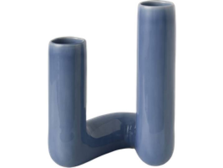 Double soliflore céramique bleu 26 cm Shilo