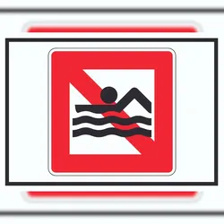 HB-Druck Schwimmen und Baden verboten Symbol A3 (297x420mm)