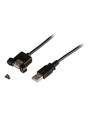 EFB Elektronik EFB-Elektronik Classic USB-Verlängerungskabel USB W bis M 2.0 50 cm geformt Schwarz (K5291SW.0,5V2)