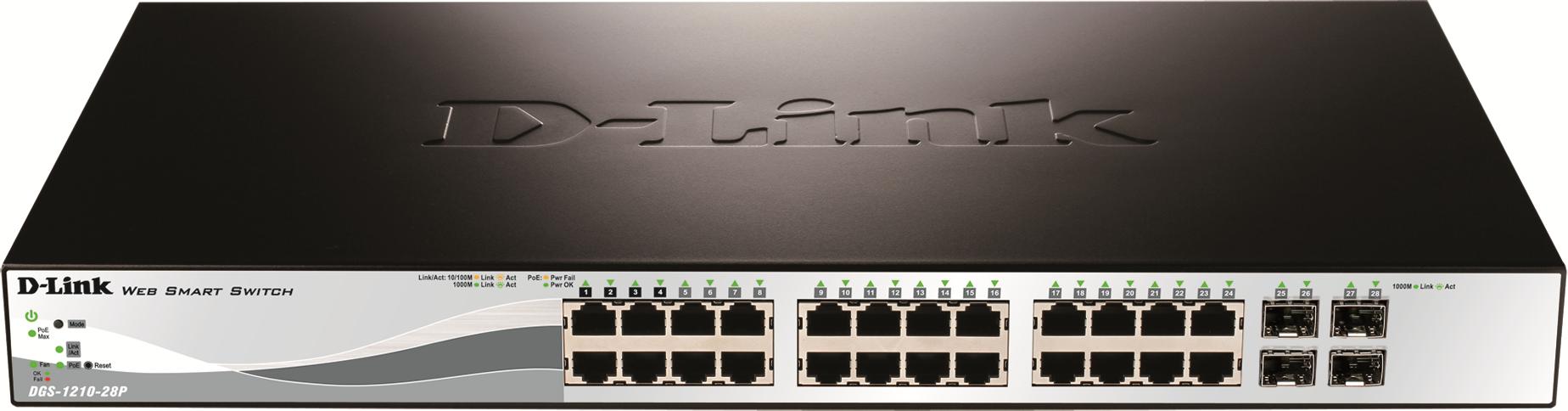 D-Link DGS-1210-28P/E 28 Port Smart+ Managed Gigabit Switch