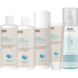 925ml basler Totes Meer Salz Set (Shampoo 200ml + Duschgel 200ml + Gesichtswasser 200ml + Gesichtscreme 125ml + Leave-in Spray 200ml)