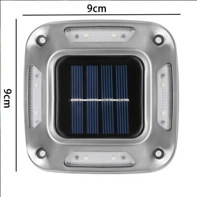 Inspire Select 8 LED Solar Ground Light Waterproof Warm White Solar Garden Pathway Landscape Light For Yard & Driveway warm Light 4pcs