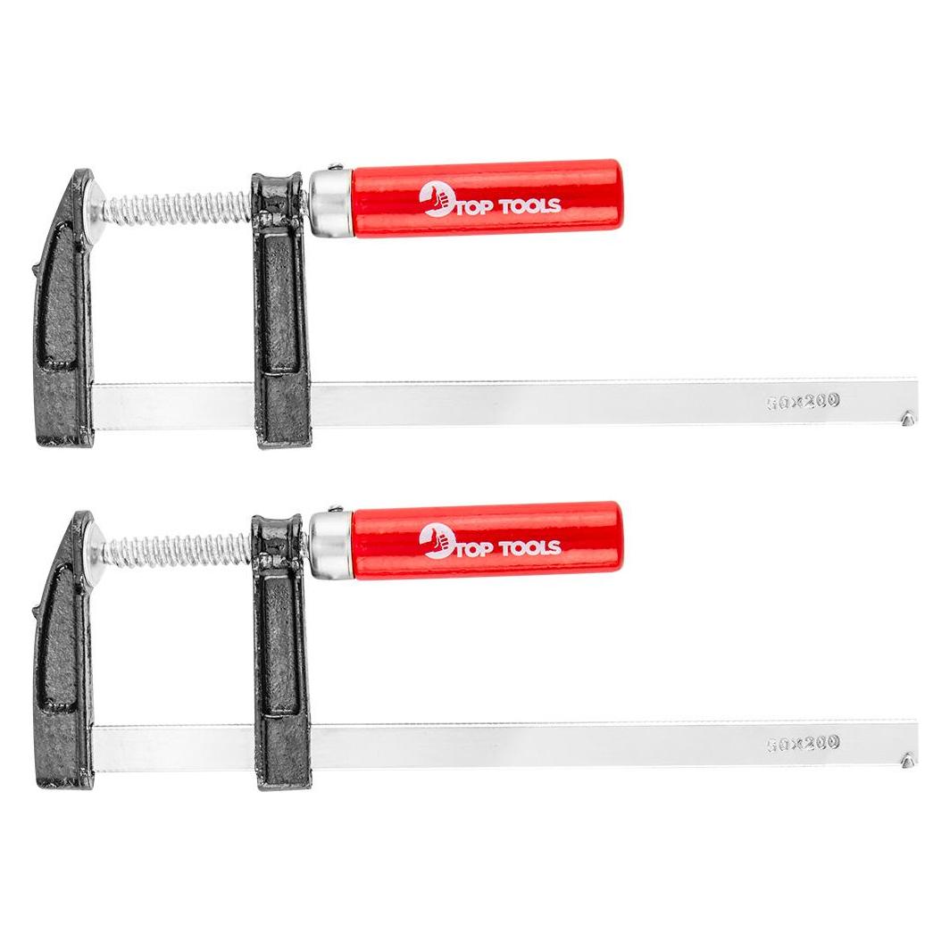 TOP Werkzeuge Tischlerklemme 200x50mm 2 Stück 12A216 (TOP-12A216)
