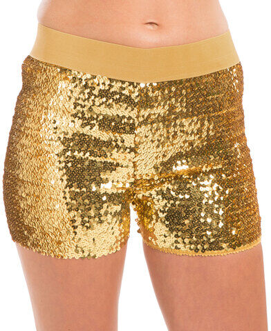 Pailletten-Hotpants, gold