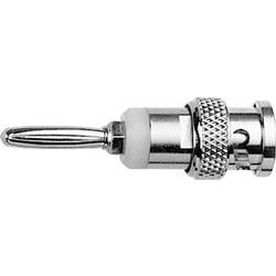 Telegärtner 100023665 Messadapter BNC-Stecker - Lamellenstecker 4 mm Silber