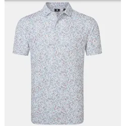 FootJoy Florales Wasserfarben Piqué - Herren  - Herren Gr. M Weiß / Chambray-Bla...