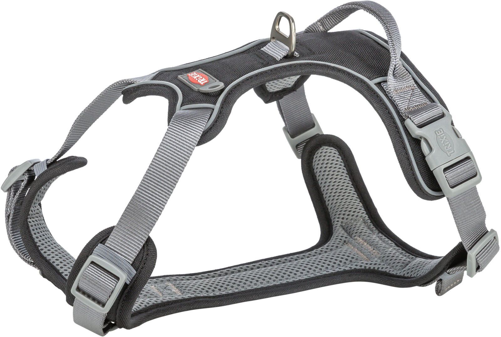 TRIXIE Premium Active Geschirr, 35 - 50 cm / 15 mm, schwarz