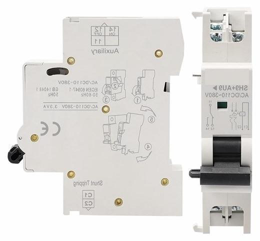 Hulpcontact Ontspanner Schakelaar Module Grijs voor Stroombeveiliging en Overspanningsdetectie