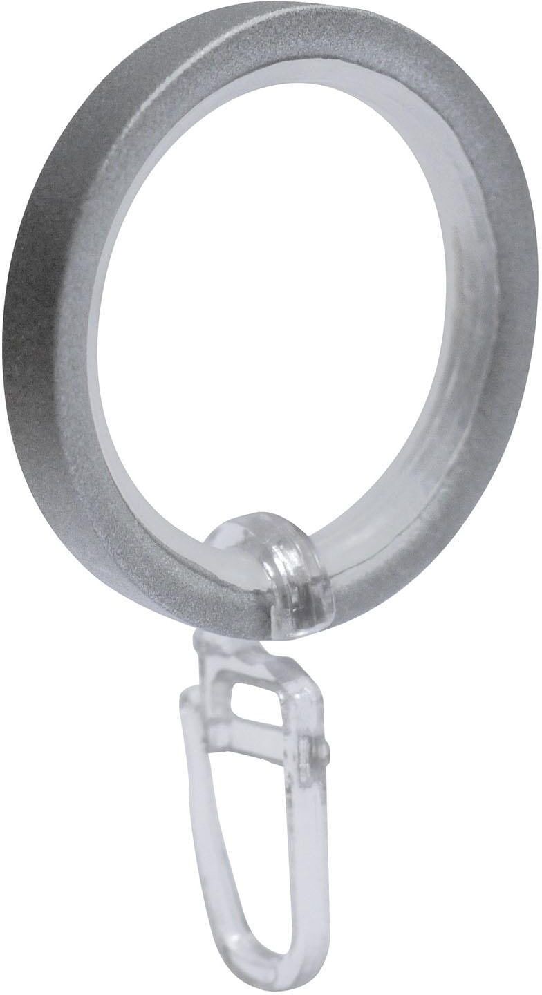Gardinenring GOOD LIFE "Vau", grau (anthrazit), 10 Stk., Materialmix, Gardinenbefestigungen, Gardinenring, für Stangen bis Ø 20 mm anthrazit 10 Stk.