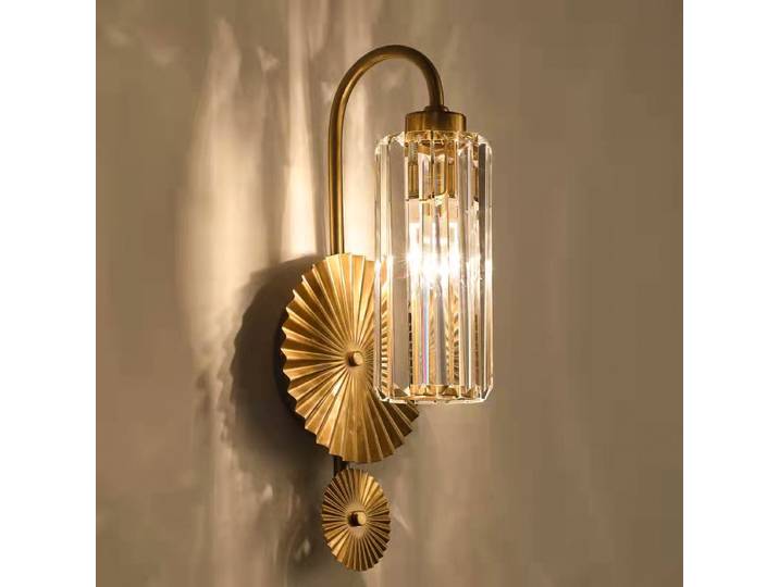 Applique murale en cristal de luxe, lampe rétro américaine moderne pour chambre à coucher, salon, décoration de couloir