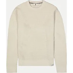 Pullover mit Waffelstruktur Beige L
