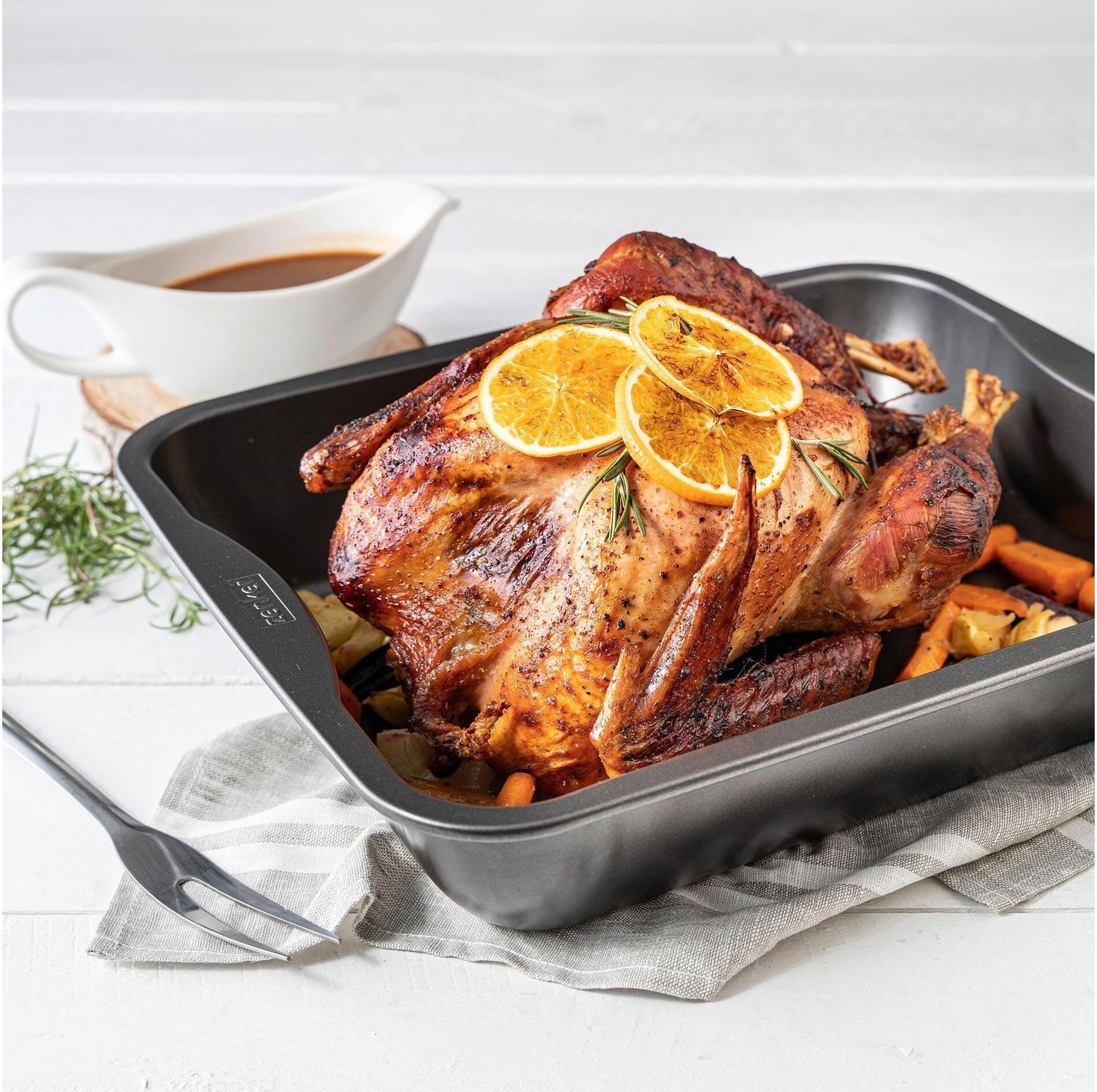 Auflaufform ZENKER "Special Cooking XXL 40 x 34 cm, Eckig, Schwarz", schwarz, B:40cm L:34cm T:8cm, Metall, Auflaufformen, Auflaufform schwarz B/H/L/T: 40cm x 34cm x 8cm