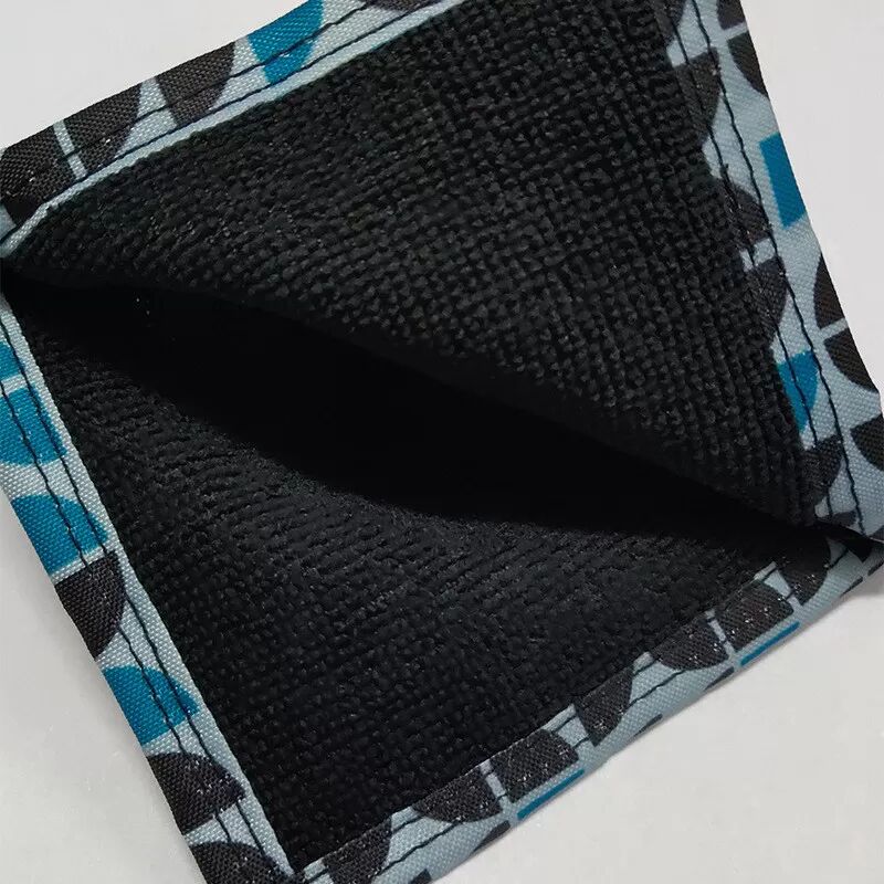 INF Serviette de golf premium en microfibre avec clip mousqueton Bleu