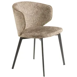AC ANGEL CERDA Angel Cerdá Brauner marmorierter Stoffstuhl 4240C 59 x 55 x 76