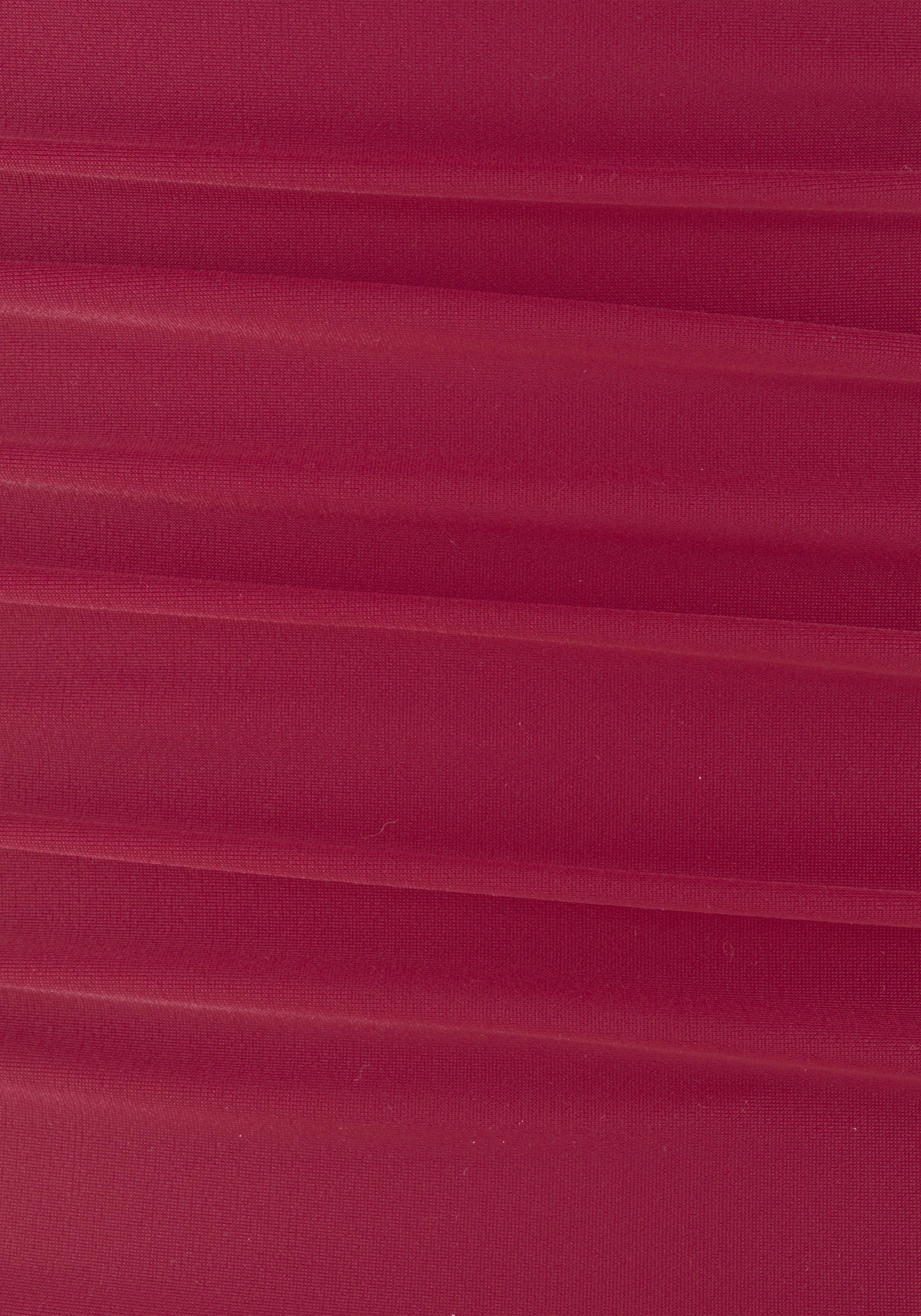 Badeanzug LASCANA, Damen, Gr. 42, Cup D, rot, Polyamid, unifarben, Badeanzüge Badeanzug, mit Pailletten-Verzierung und Shaping-Effekt
