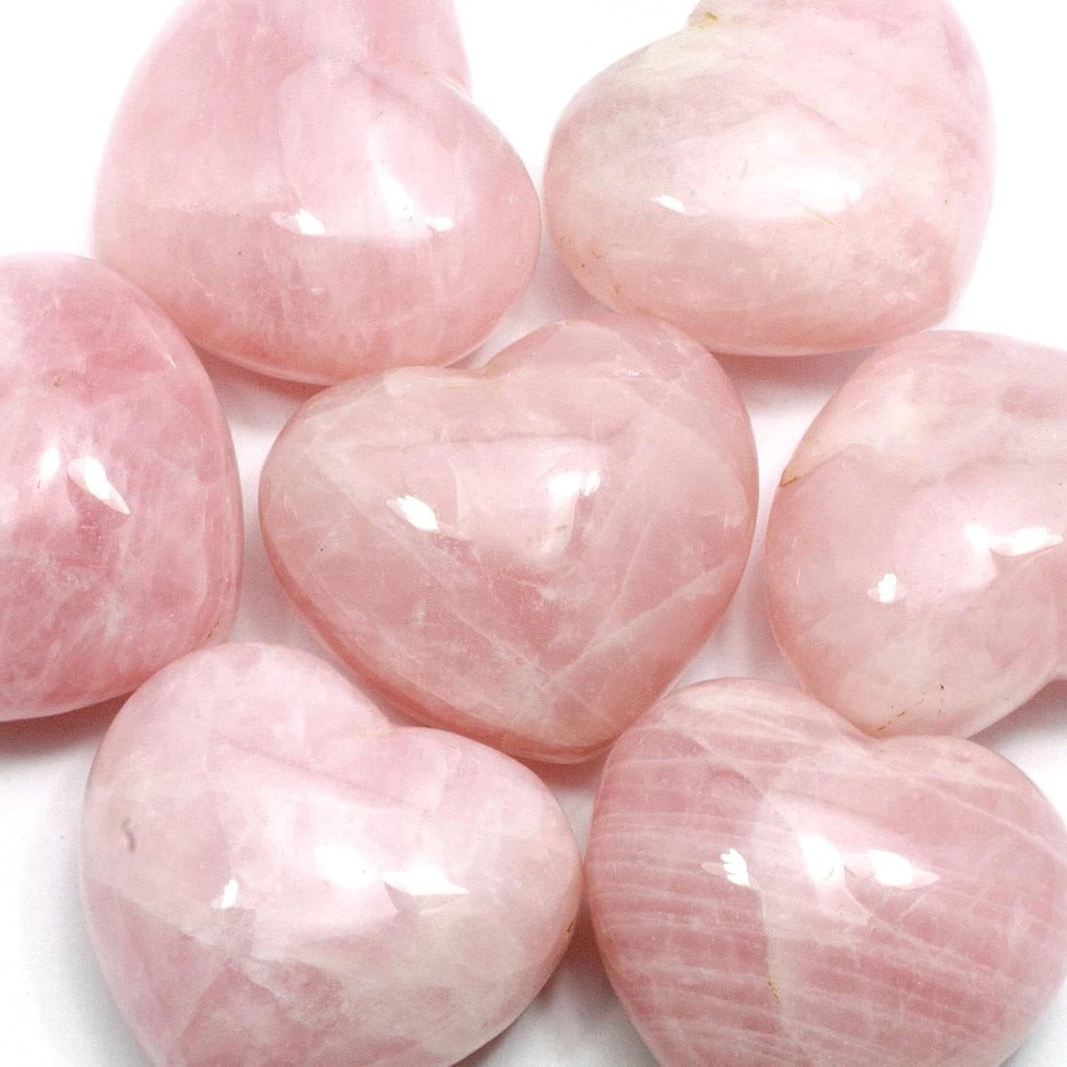 Rozenkwarts Hart - Natuurlijk Kristallen Hart - Roze - 4 cm