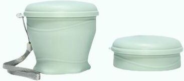 Cozy Casa Charm Collapsible Silicone Travel Cup With Lid For Camping And Everyday Use green