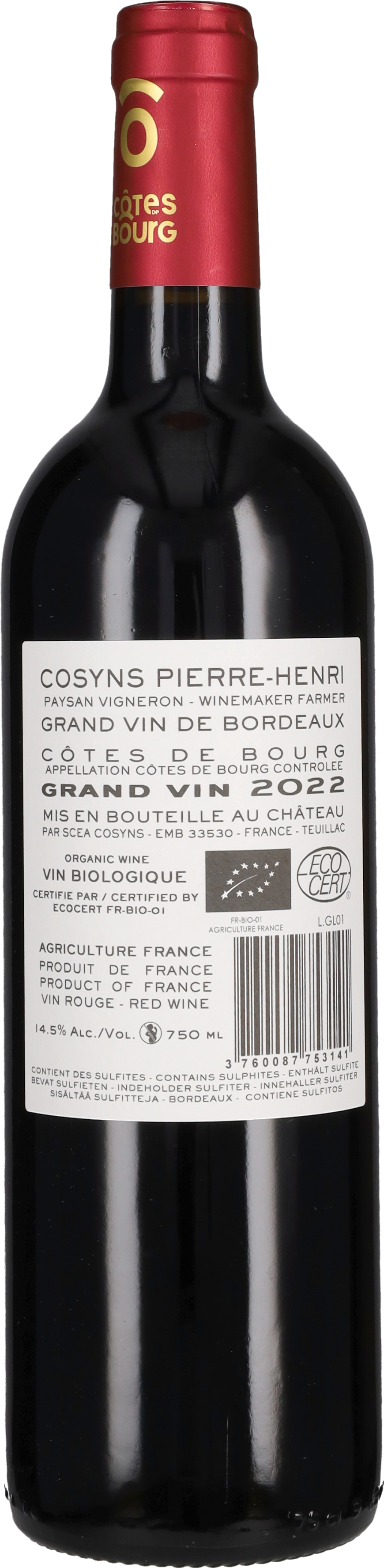 Côtes de Bourg Château Grand Launay 2022