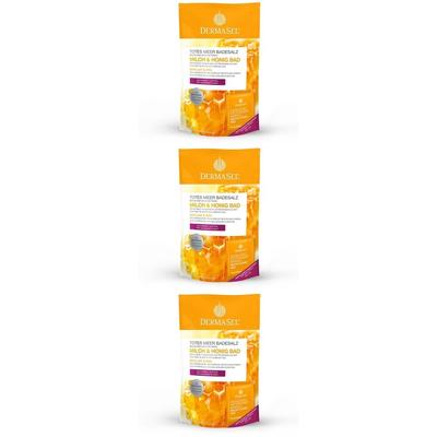 DermaSel Totes Meer Badesalz, Milch-Honig 3x420 g Badesalz