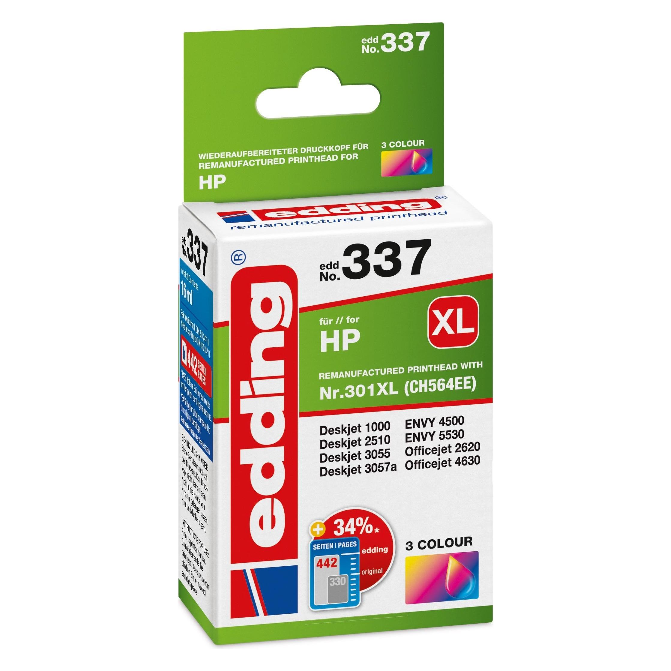 Edding EDD-337 Druckerpatrone (e) Kompatibel Hohe (XL-) Ausbeute (Color) (18-337)