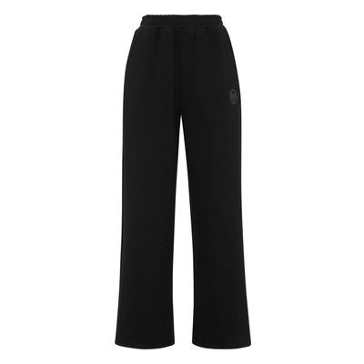 Jogginghose PLEIN SPORT "Jogginghose", Damen, Gr. S, US-Größen, schwarz (02, schwarz), Obermaterial: 77% Baumwolle, 23% Polyester, Hosen Jogginghose