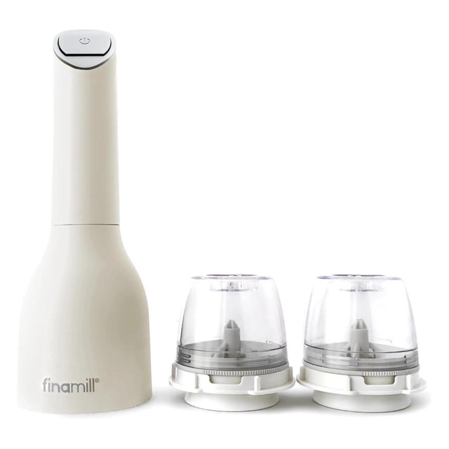 FinaMill One soft cream mit zwei FinaPod Pro Plus Batteriebetrieben (Pfeffer, Salz) (FNM GP180134-12SOC)