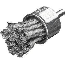 Zopf-Pinselbürsten Stahldraht Ø 29 mm, 0,35 mm, 6mm Schaft