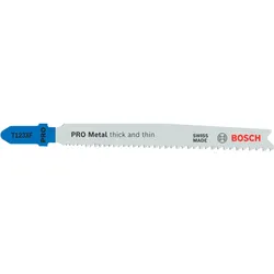 Bosch PRO Metal thick and thin T123XF Stichsägeblatt,100 mm - 2 Stück - 2608655100