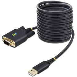 StarTech COM 3m USB auf Seriell Adapter COM-Retention FTDI USB-A zu DB9 Kabel USB RS232 Wechselbare (3 m), Schnittstellenkabel