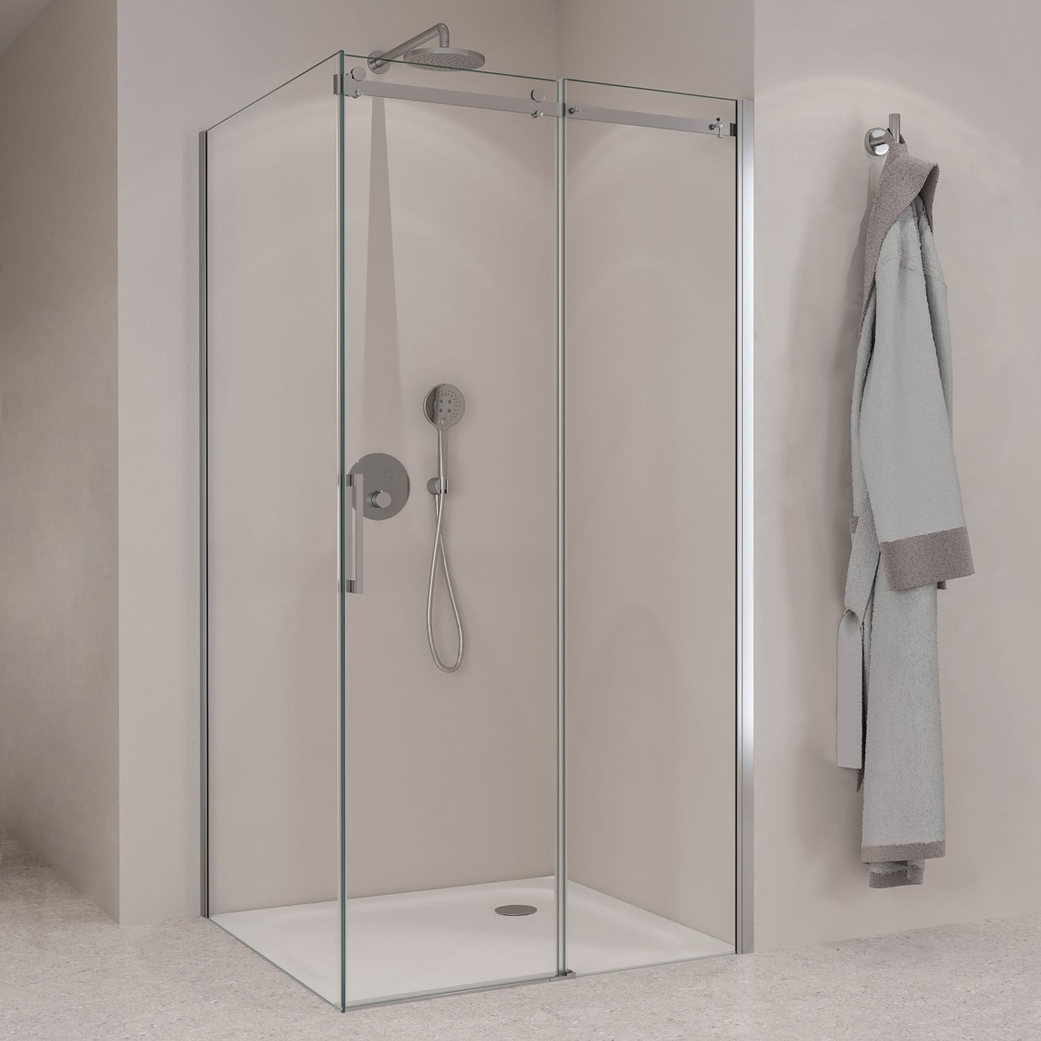 Sturotec 3070 Seitenwand 80 x 200 cm mit Nano-Beschichtung zur Kombination mit einer Schiebetüre