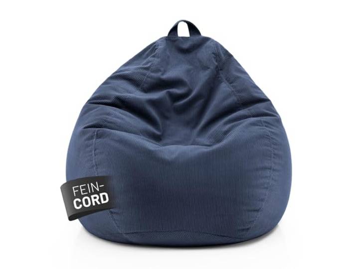 Lumaland Comfort Line Sitzsack Feincord XXL - 315 L bequemer Sofa Sessel Cord – ideal zum Pouf EPS Perlen Bean Bag mit Füllung Indoor Sitzsessel - waschbar Liegesack für Erwachsene & Teenager