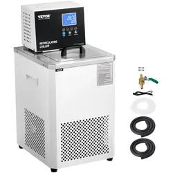 VEVOR Labor-Kühl-/Umwälzpumpe, 6 l Kühler für niedrige Temperaturen, Kühlflüssigkeit im Labor, -20 °C bis 100 °C, Umwälzpumpen-Kühler, LCD-Display, Wasserbad-Umwälzkühler aus Edelstahl 304