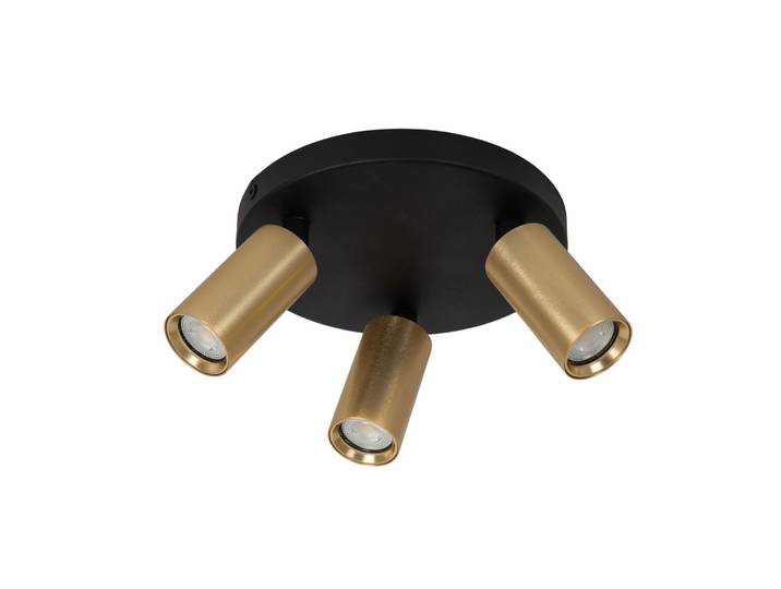 Plafondspot Ritmo mini GU10 3-liichts goud Lucide - 09942/13/02