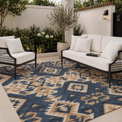 Addison Rugs Machine Washable Indoor/ Outdoor Boho Chamberlain Chantille Rug
