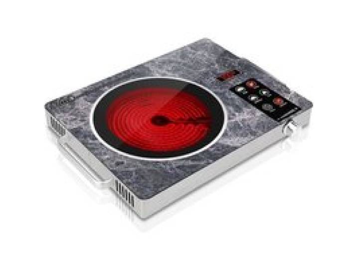 Plaque De Cuisson Électrique 1 Feu 3500W Plaque Vitrocéramique Portable À Infrarouge Avec Verre Marbré Plaque Électrique D[PE588]