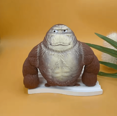 Inspire Curations Cute Gorilla Squeeze Figurine Funny Stretchable Monkey Desk Decor & Stress Relief Toy 8cm Gorilla