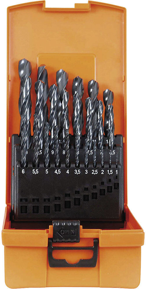 Spiralbohrer-Set ECO HSS-R, in gelber Kunststoffkassette, 25 Teile Projahn