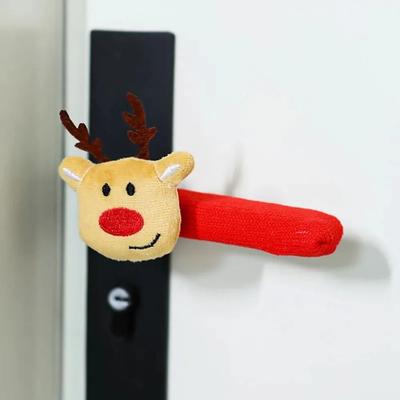 Uplift Picks Soft Santa Claus Door Handle Cover And Christmas Ornament reindeer