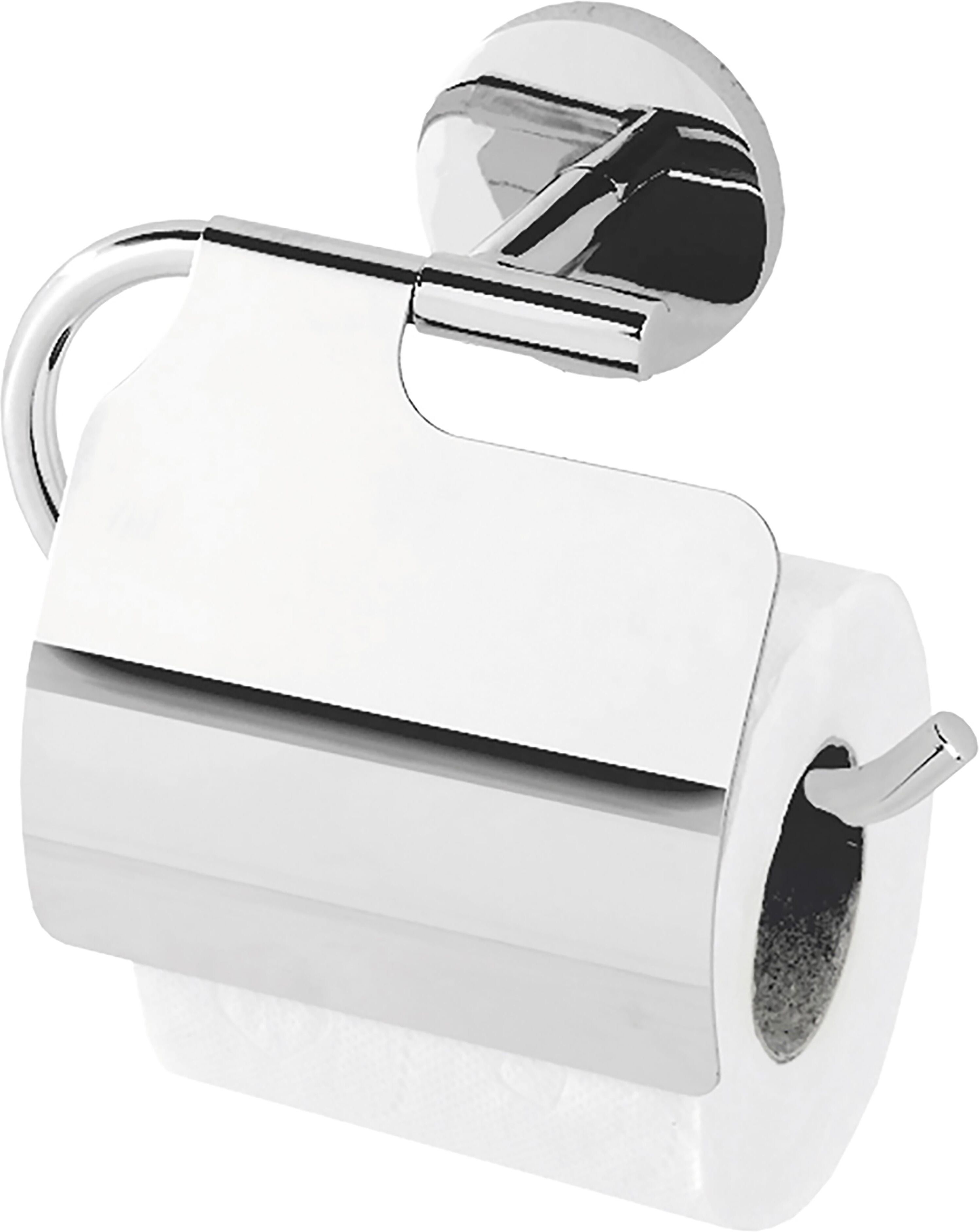 Tecnomat PORTAROTOLO APERTO SERIE BORA IN ZINCO CROMATO FISSAGGIO A MURO