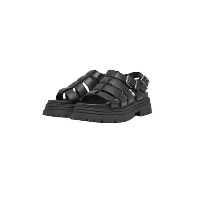 Plateausandaletten BUFFALO "Buffalo LENNOX FISHER", Damen, Gr. 36, schwarz, Polyurethan, unifarben, Schuhe