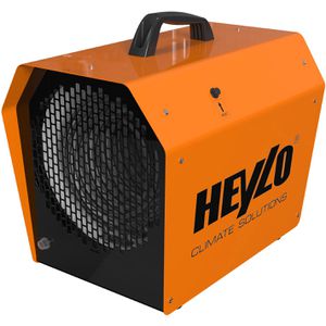 Heylo Heizlüfter DE 9 XL, mit 3 Stufen bis 9000 Watt, Elektroheizer 400V mit Spritzwasserschutz, 710 m³/h